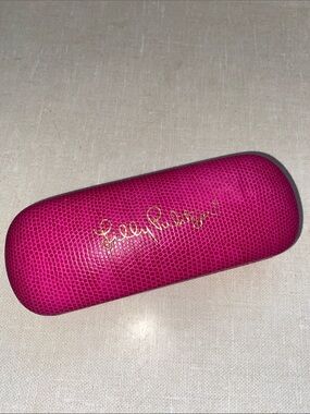 Lilly Pulitzer pink Hardshell sunglasses eyeglasses case